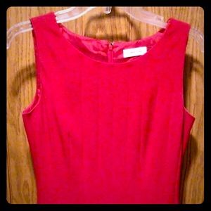 Calvin Klein Pleated Red Dress size 2